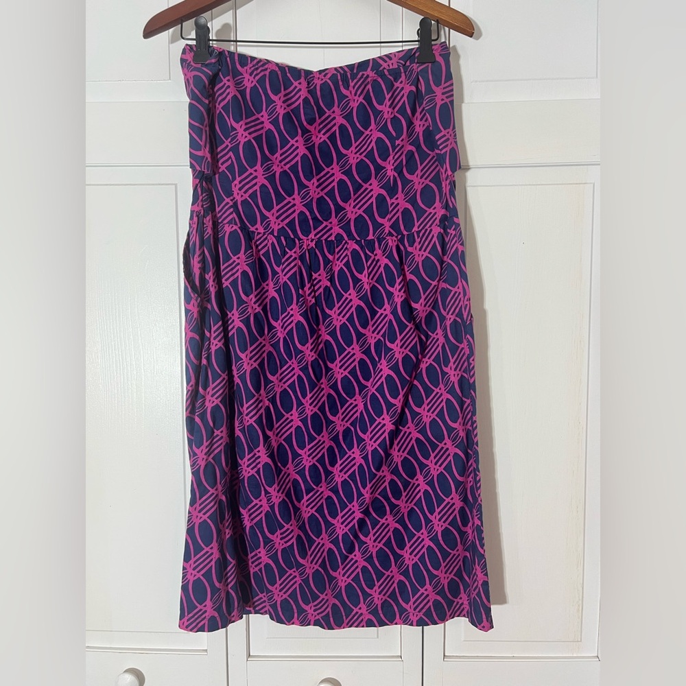 Women’s Vintage Diane Von Furstenberg Blue/pink Sleeveless Dress - Picture 2 of 5